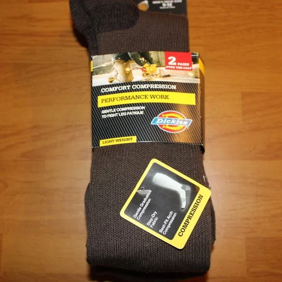 NWT Dickies Gray Light Compression 8-15 mmHg OTC Work Socks Shoe Size 6 - 12 - Picture 2 of 11
